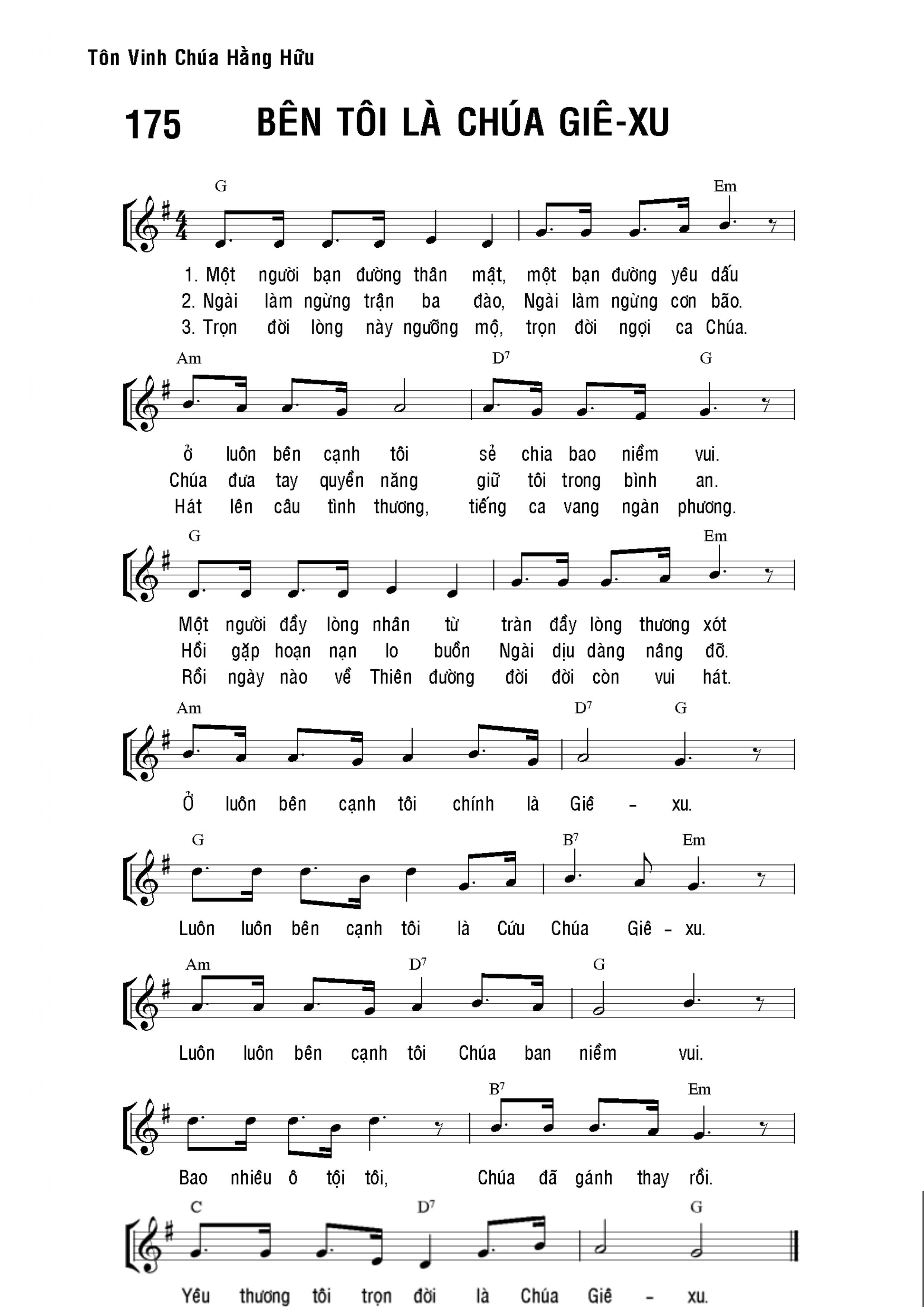 Bên tôi là Chúa Jesus sheet bài hát