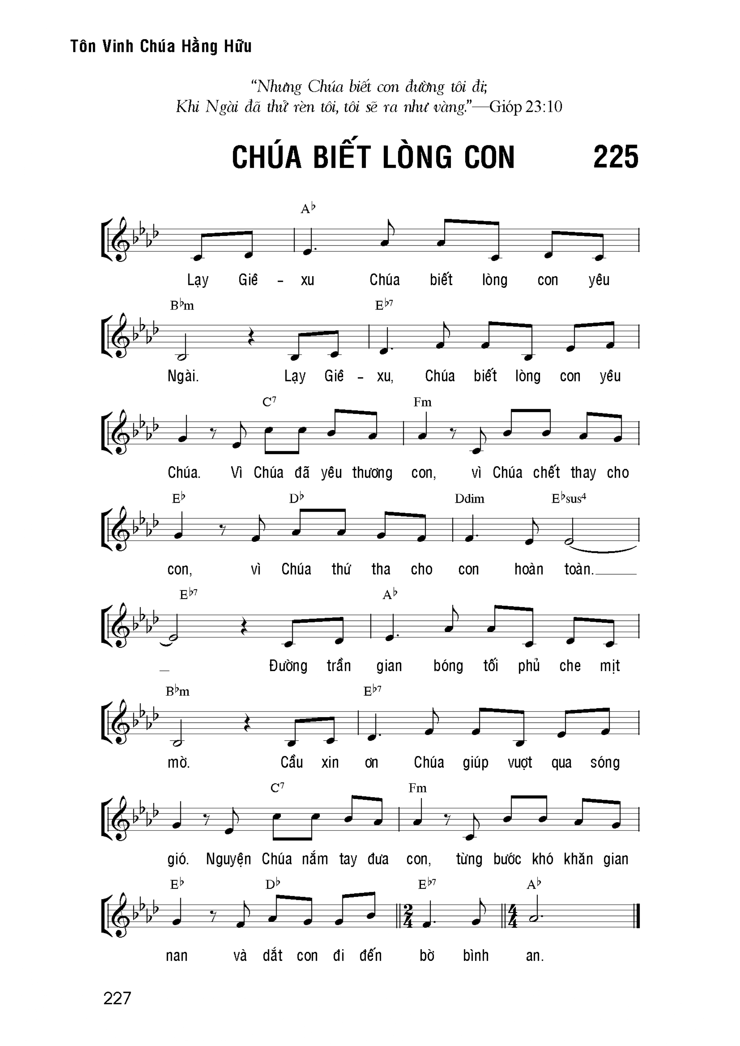 Chúa biết lòng con sheet bài hát