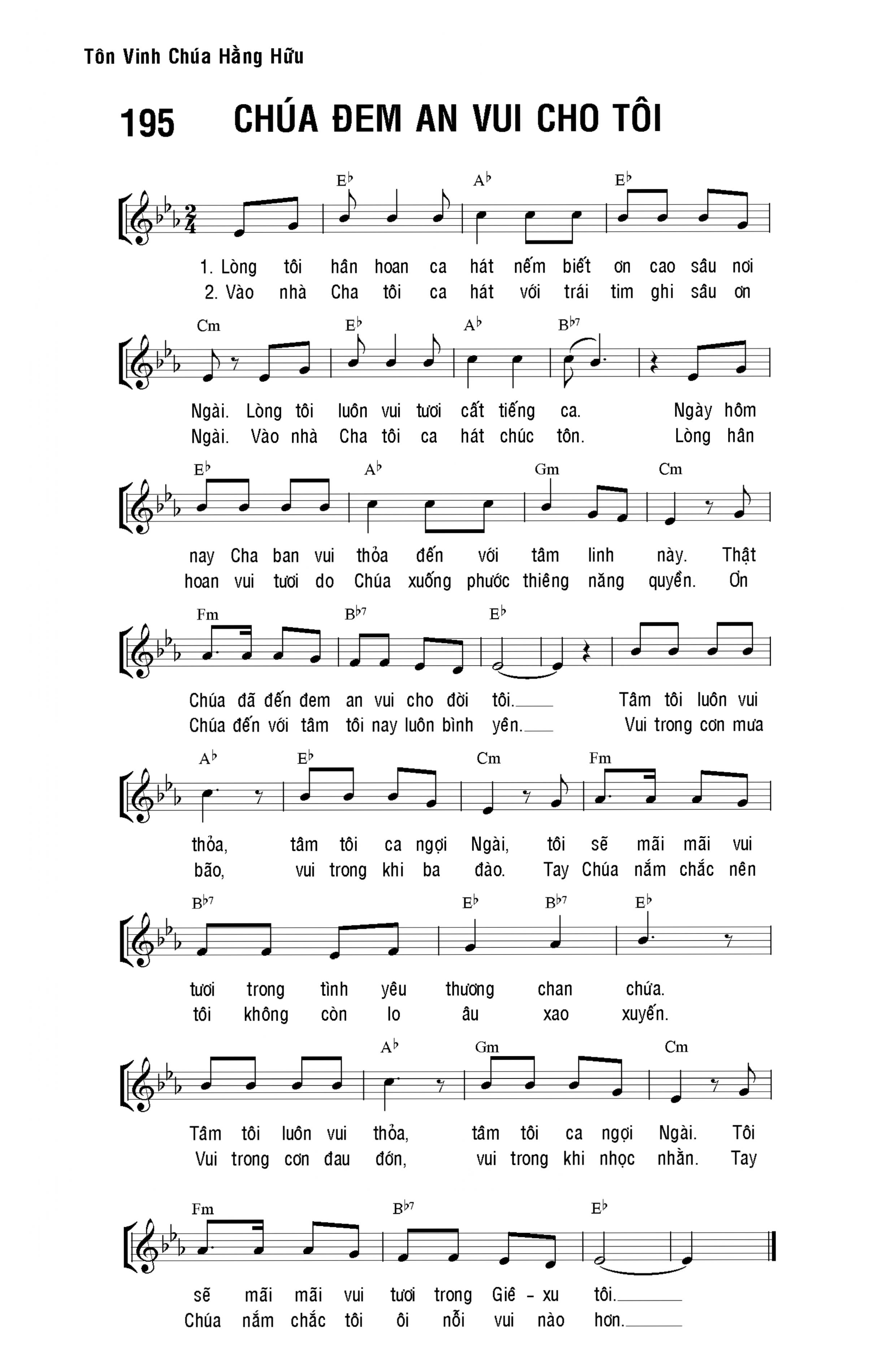 Chúa đem ai vui cho tôi sheet bài hát