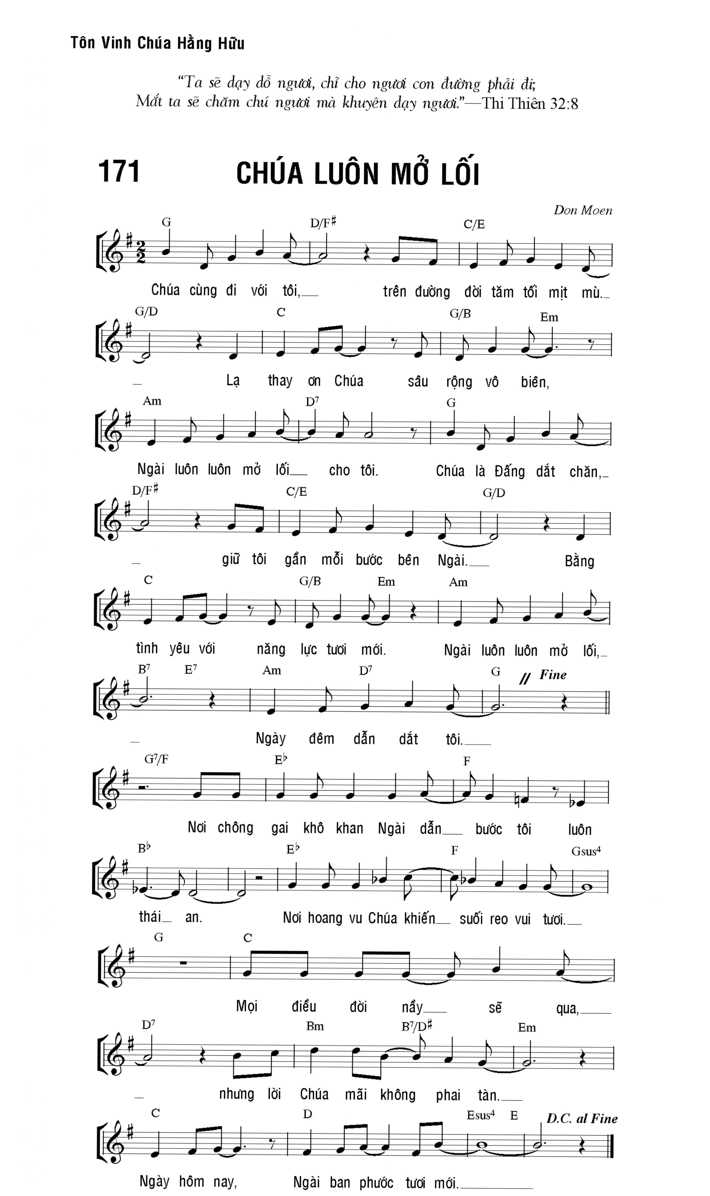 Chúa luôn mở lối sheet bài hát