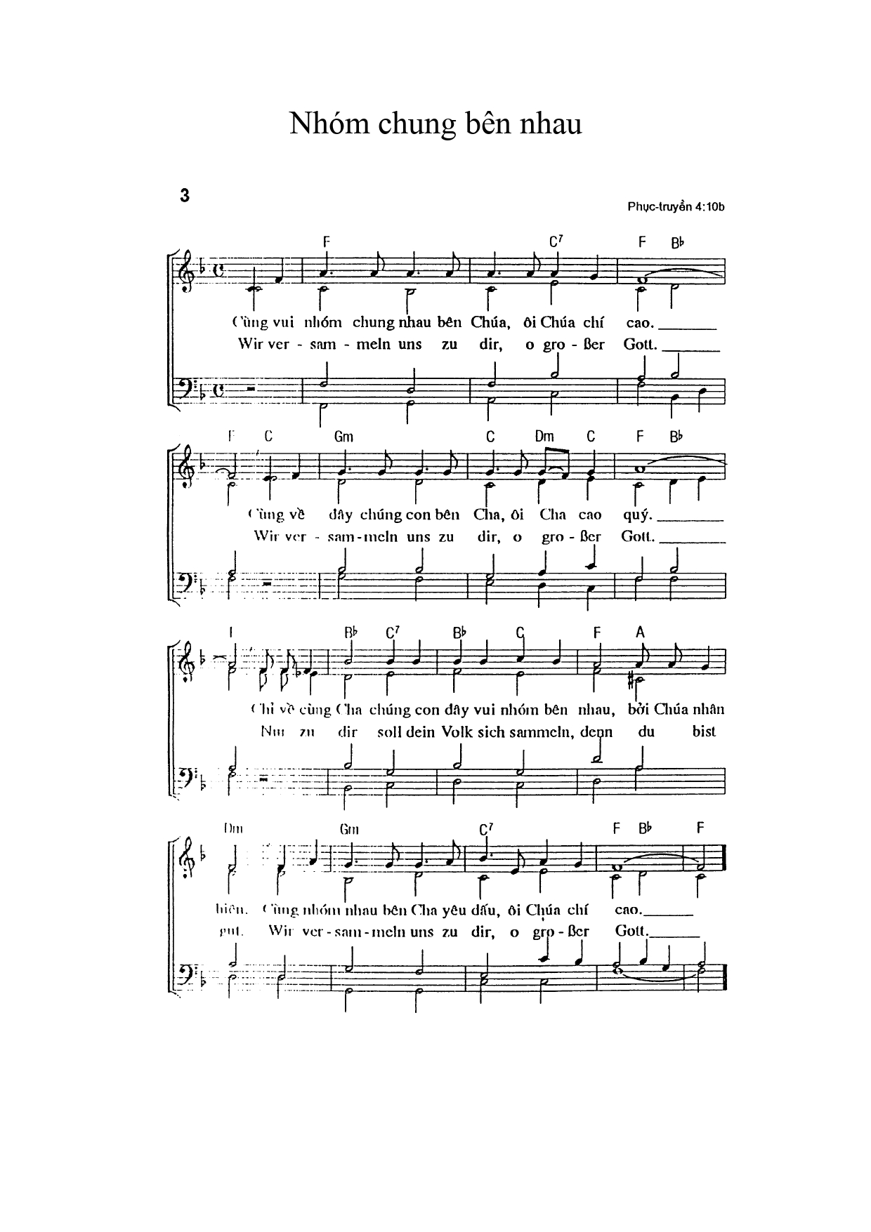 Cùng vui nhóm ( Nhóm chung bên nhau  ) sheet bài hát