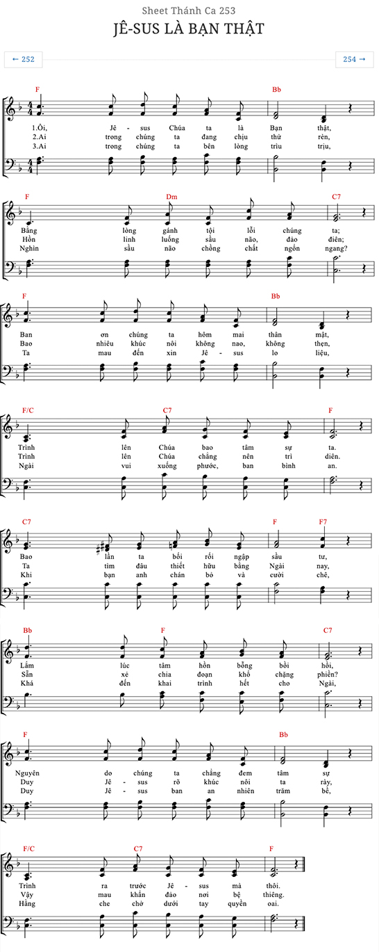 Giê Xu là bạn thật sheet bài hát
