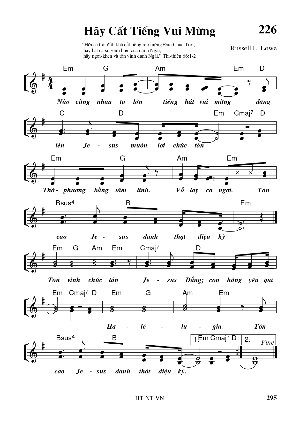 Hãy cất tiếng vui mừng sheet bài hát