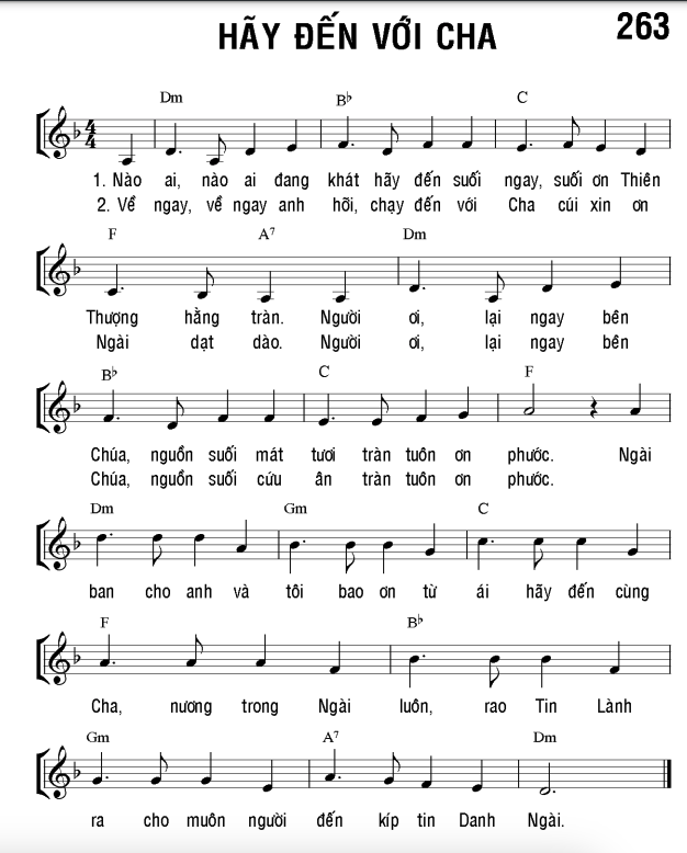 Hãy đến với Cha sheet bài hát