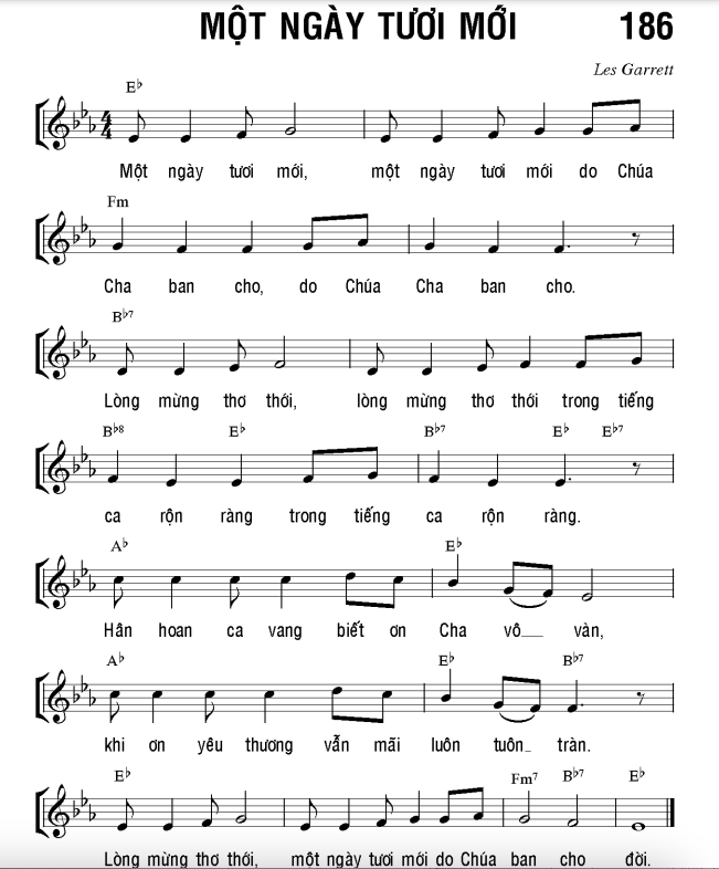 Một ngày tươi mới sheet bài hát