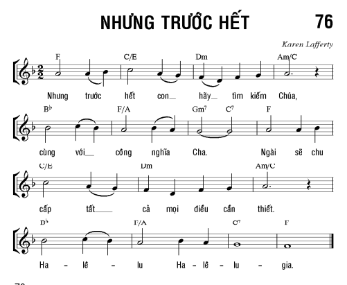 Nhưng trước hết  sheet bài hát