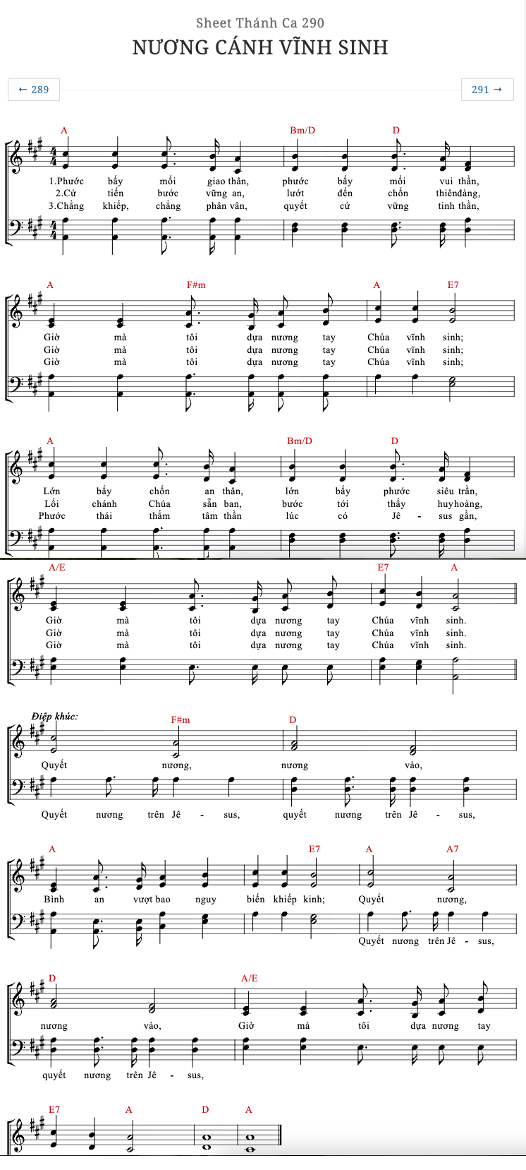 Nương cánh vĩnh sinh sheet bài hát