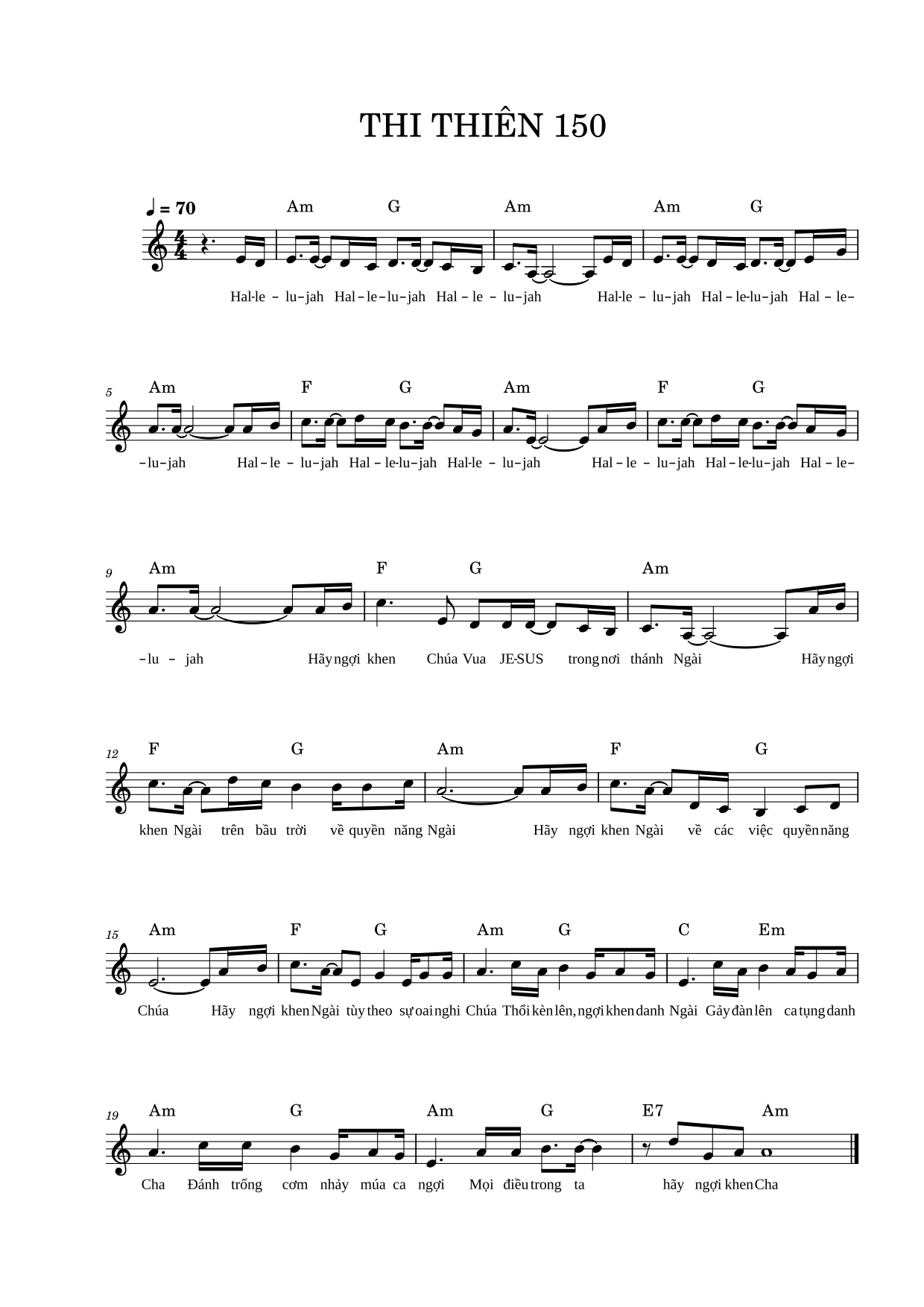 Thi thiên 150 sheet bài hát