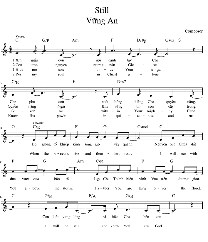 Vững an ( Still ) sheet bài hát