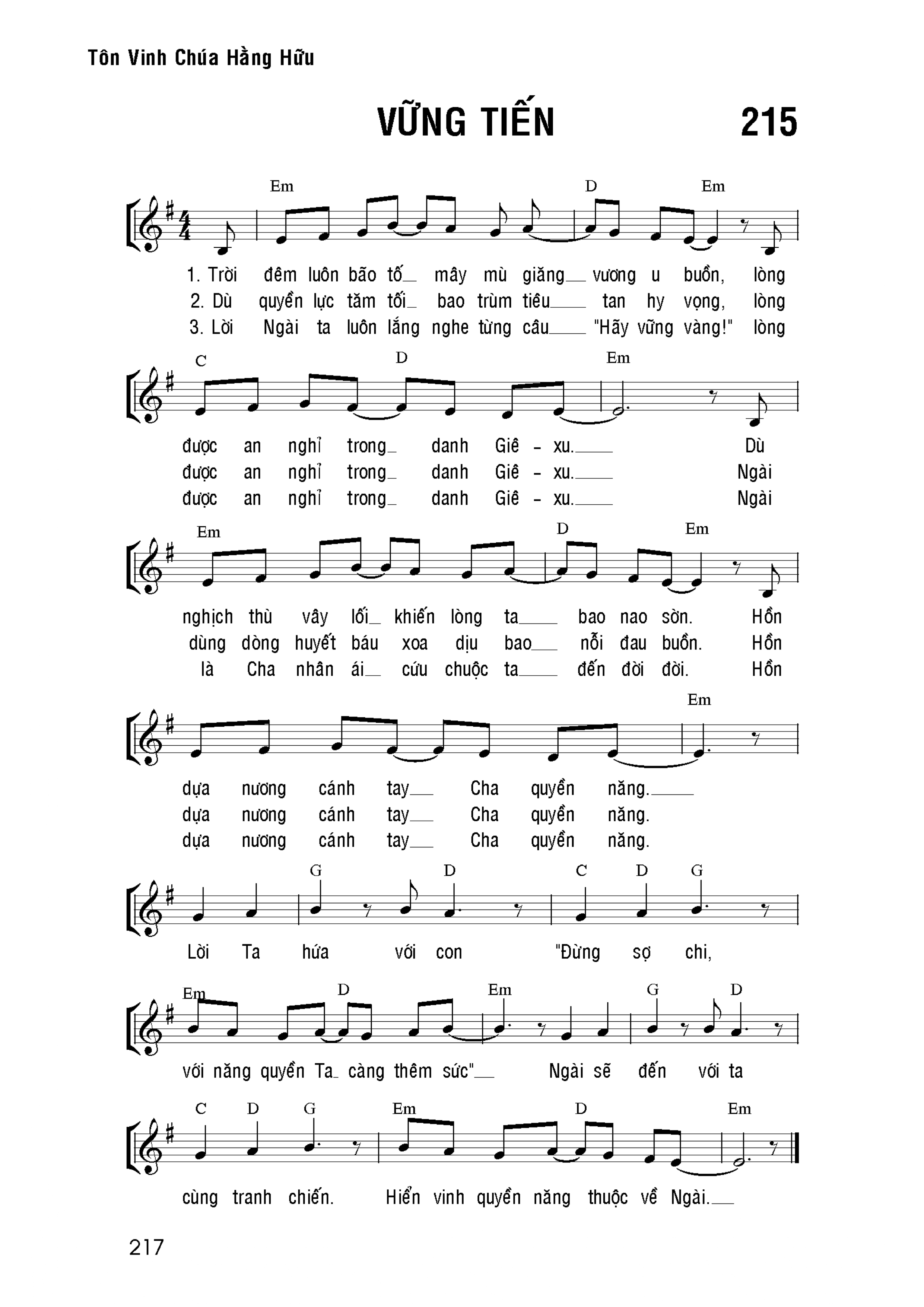 Vững tiến sheet bài hát