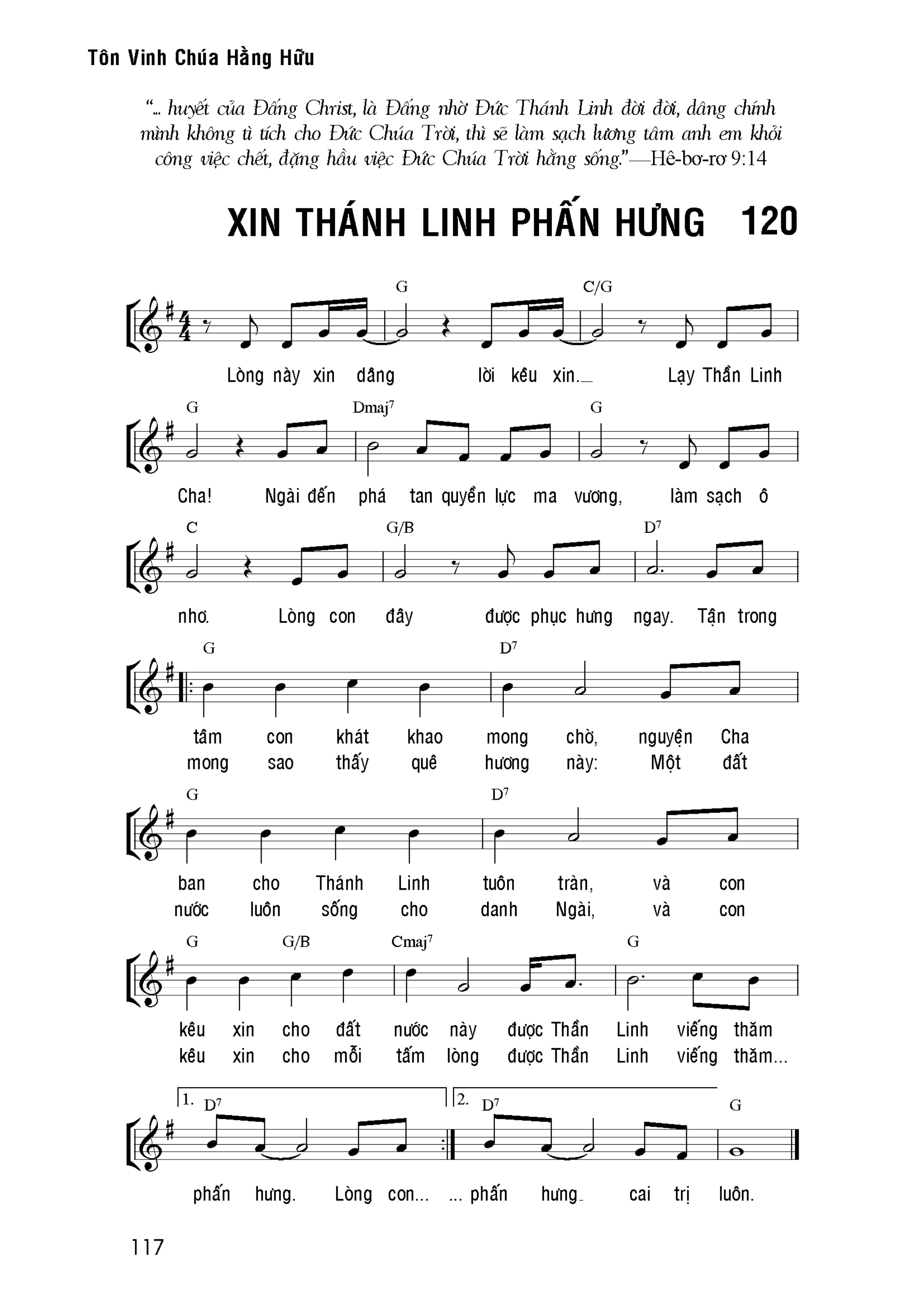 Xin Thánh Linh Phấn hưng sheet bài hát